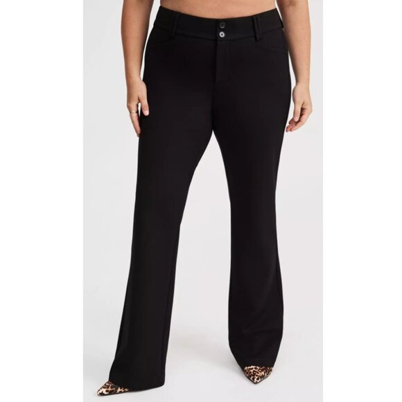 Torrid High-Rise Trouser Boot-Cut Pant Women's Stretchy Comfy Office Casual 18T - Picture 1 of 8